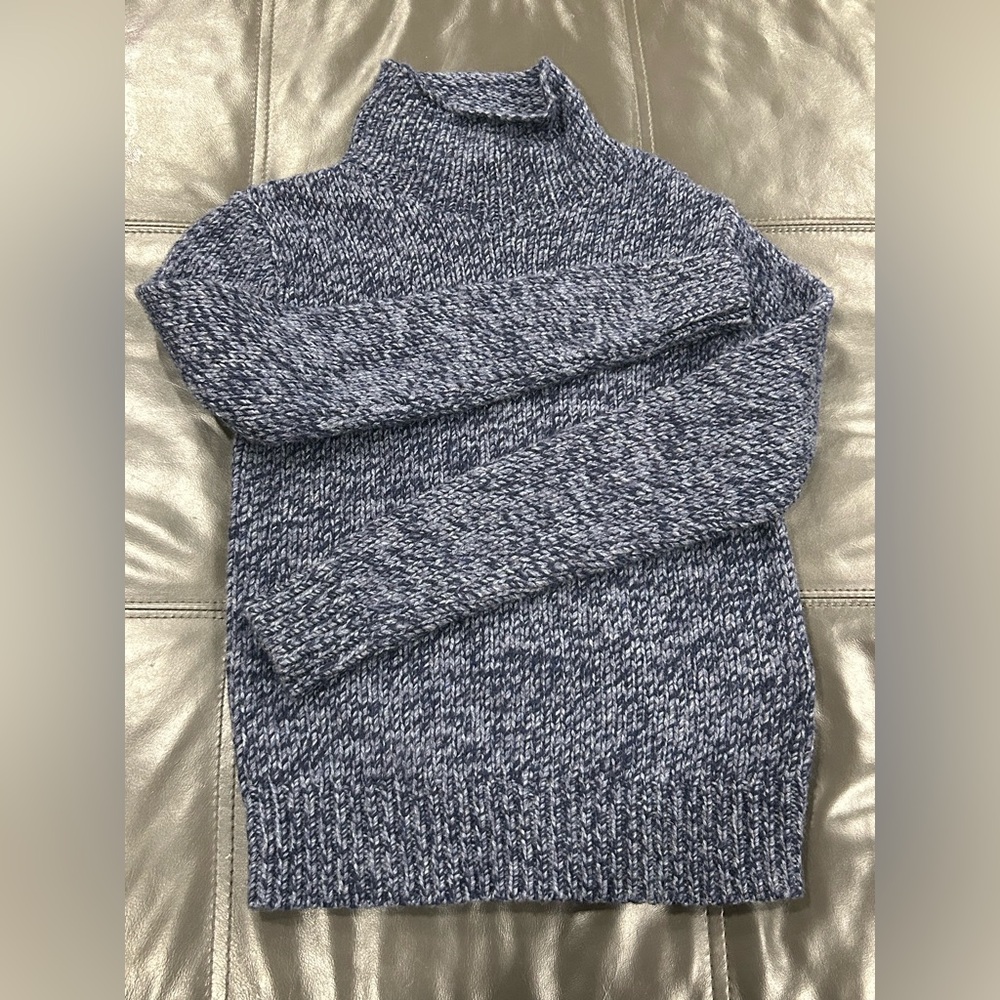 Ralph Lauren Women’s Marled Blue Turtleneck Sweater